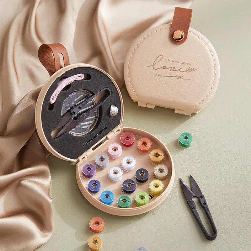 Button Sewing Kit Sewing Repair Kit Portable Sewing Tool Kits Sewing Kit Box Beginner Friendly Sewing Repair Kit With Threads