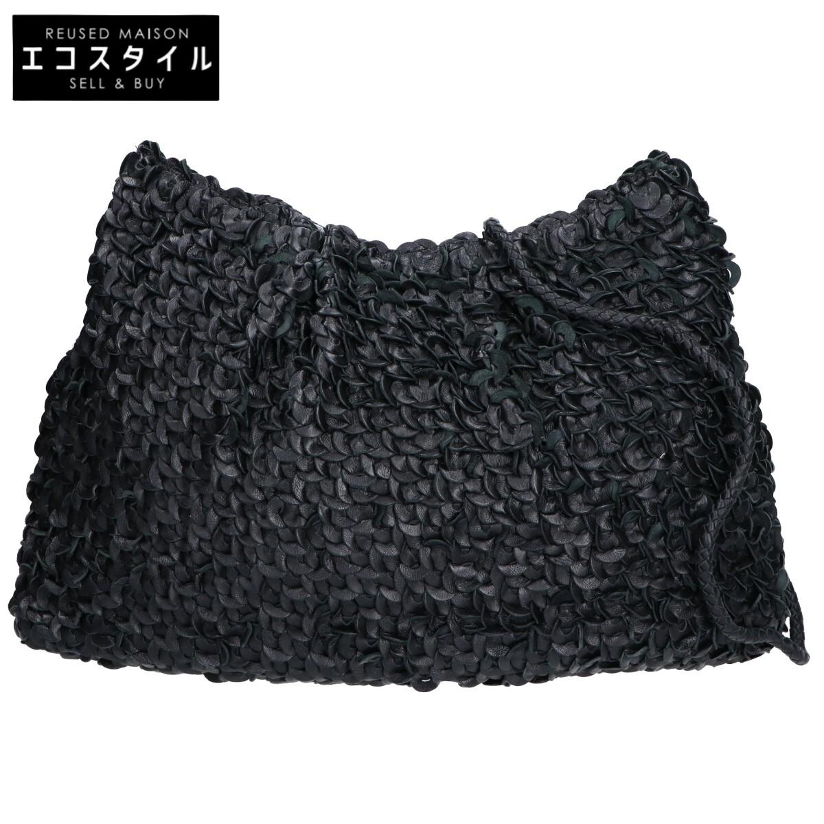 

MAISON NH PARIS OLIVIA CUIR lambskin Shoulder bag blackUsed