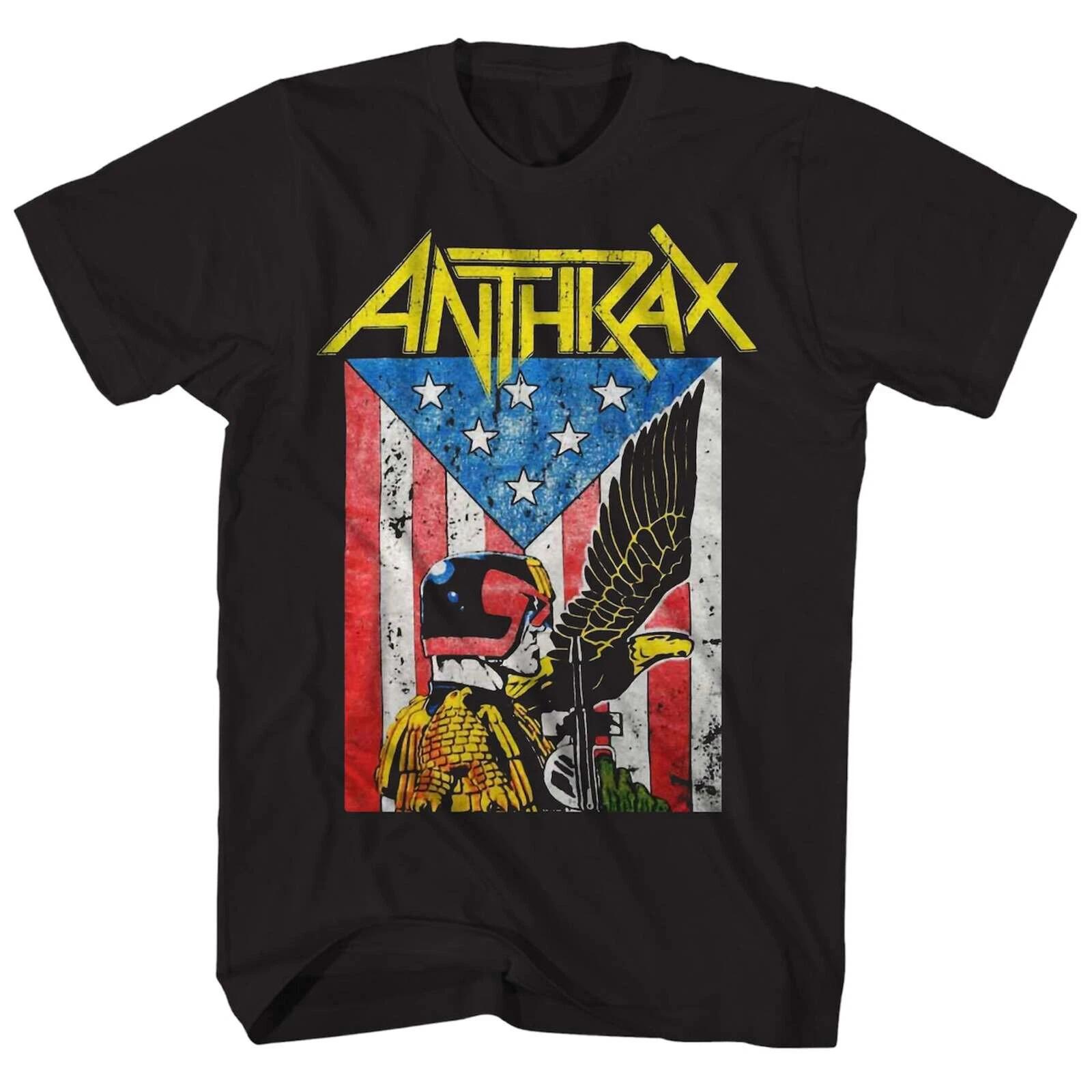 ANTHRAX cd lgo Flag / Judge DREDD EAGLE Official SHIRT SMALL new S