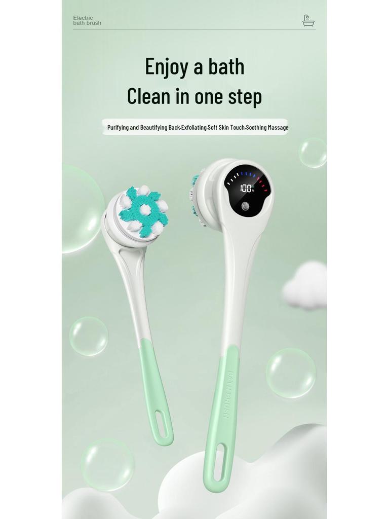 Multifunktionale wasserdichte elektrische Badebürste: Körpermassagegerät & Peeling-Schlammentferner
