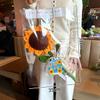 Finished Crochet Sunflowers Potted Graduation Gift Cute Knitting Flowers Handwoven Plant Crochet Flowers Teacher Day Gifts