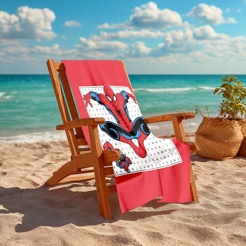 Spider-Man beach towel Outdoor camping Beach towel for vacation swim Outdoor pool Absorbent bath towel