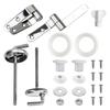 Stainless Steel Toilet Seat Hinges Replacement Parts Attachment Set for Reliable and Stable Fit Compatible with of Toilet Seats