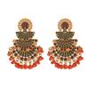 Indian Style Colorful Peacock Beaded Tassel Earrings - Bohemian Fashion