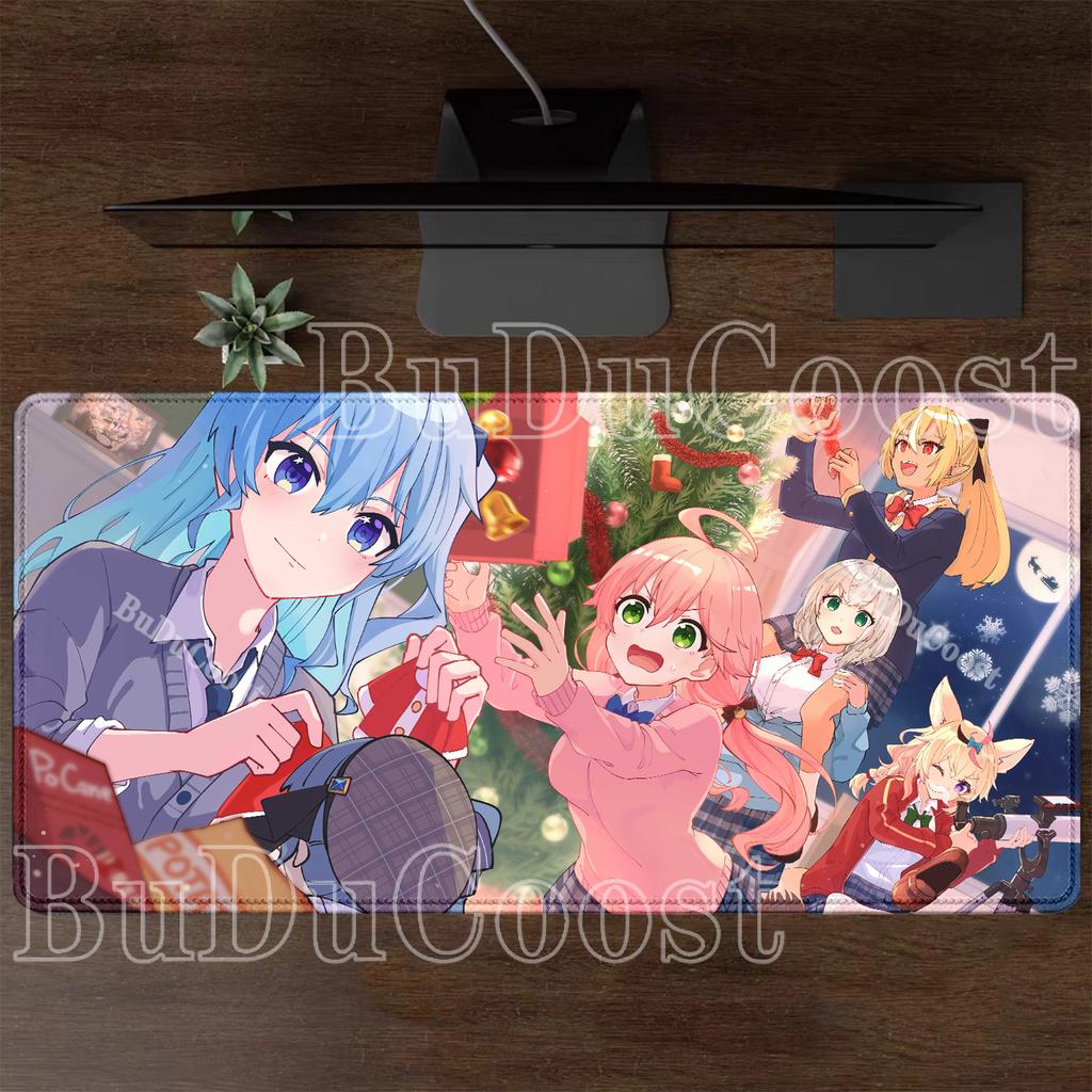 VTuber Hoshimachi Suisei Hololive Mousepad Overlock Keyboard Office Mouse Pad Computer Non-slip HD Printing Anime Girl Desk Mat