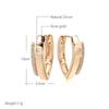 Kinel Luxury Rose Gold Color V Shape Clip Earrings For Women
