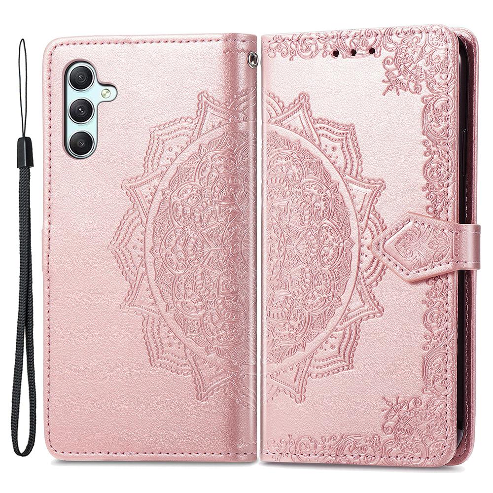 For Samsung Galaxy A55 5G Cell Phone Case Magnetic Embossed Mandala Floral Shell