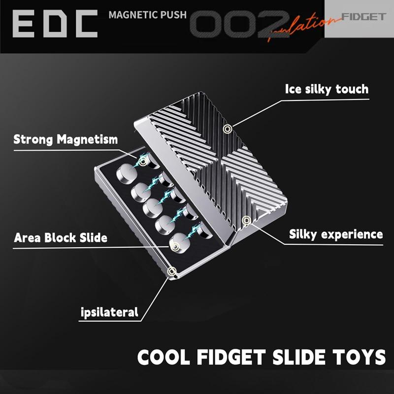 1pc Fidget Sliding Metal Fidget Toy Adult Operation Smooth, Charming Sound, Relieve Stress And Anxiety Adhd Desktop Toys