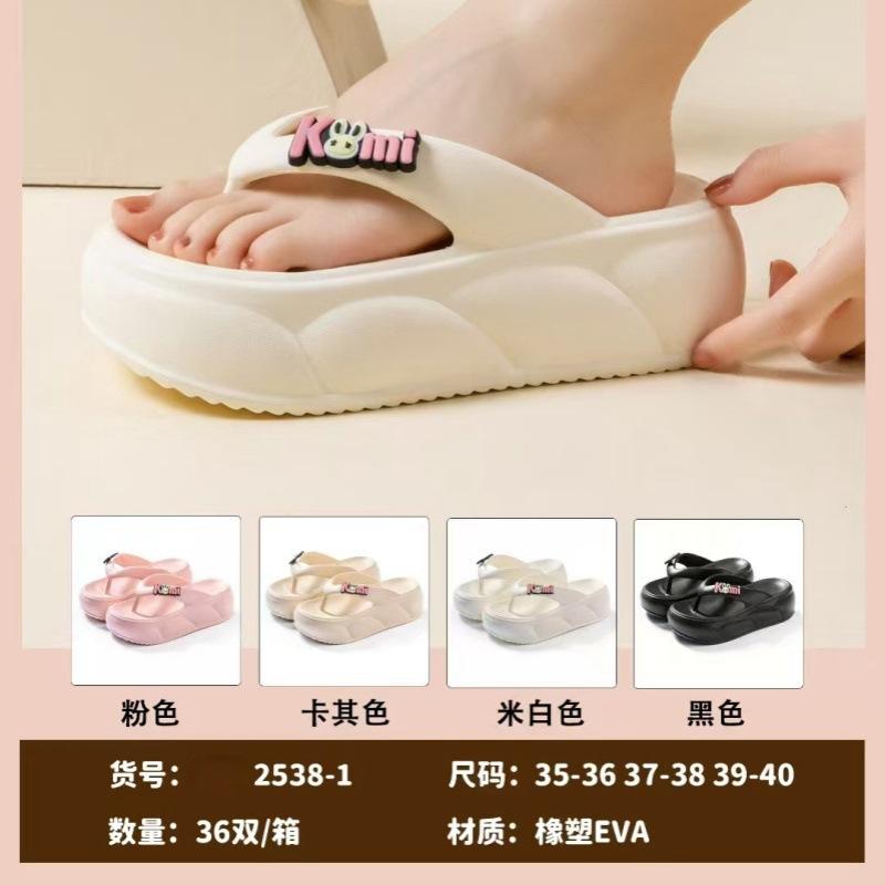 

Женские шлепанцы из ЭВА, летняя новинка, нескользящая толстая подошва, не натирают ноги, модные сандалии для пляжа на мягкой подошве с увеличением высоты 39-40