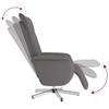 Vidaxl Reclining Massage Chair with Footrest, Grey, Faux Leather
