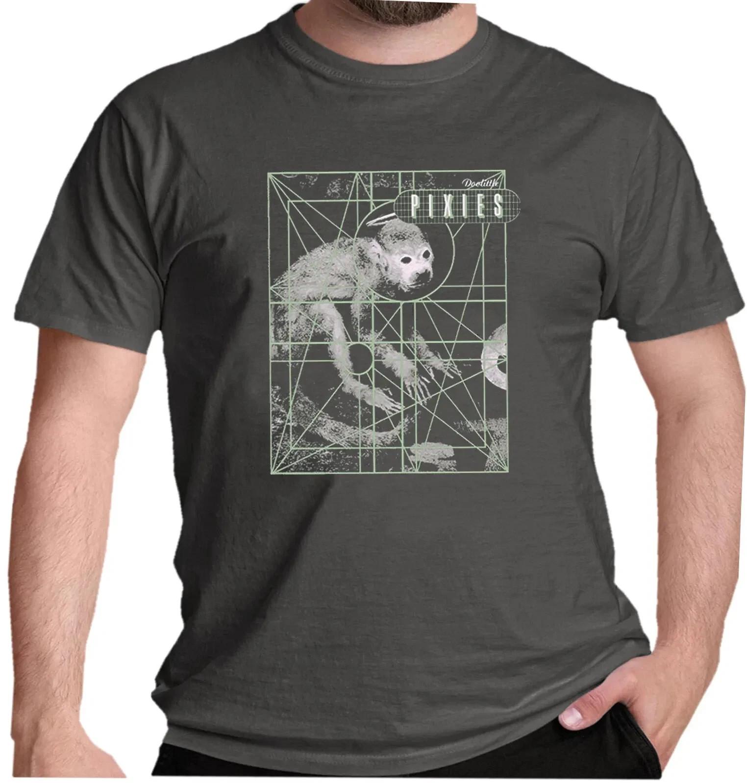 Pixie Doolittle Album Monkey Grid Shirt Charcoal Retro Alt Rock Band Tee S-5XL Unisex T-Shirt XXXL