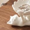 Gifts for Women Girls 3D Printed Lazy Lying Cat Lotus Jewelry Tray, Cute Figurine Desktop Organizer Tray Trinket Dish, Catchall Rings Earrings