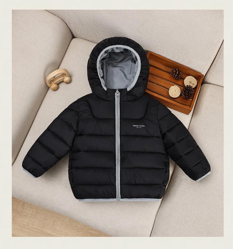 Kids' Hooded Cotton Jacket - 2026 Winter Lightweight Padded Coat for Boys & Girls