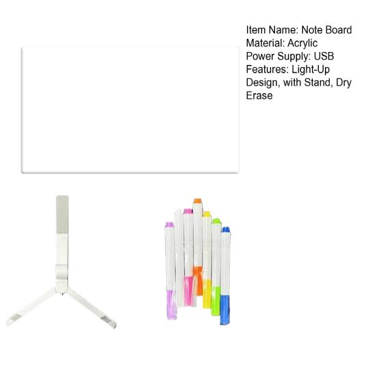 Yousheng LED Notiztafel mit Farben Leuchtende Nachrichtentafel Acryl Trocken abwischbare Tafel mit Licht Kinder Erwachsene Schreib-Zeichentafel mit Ständer