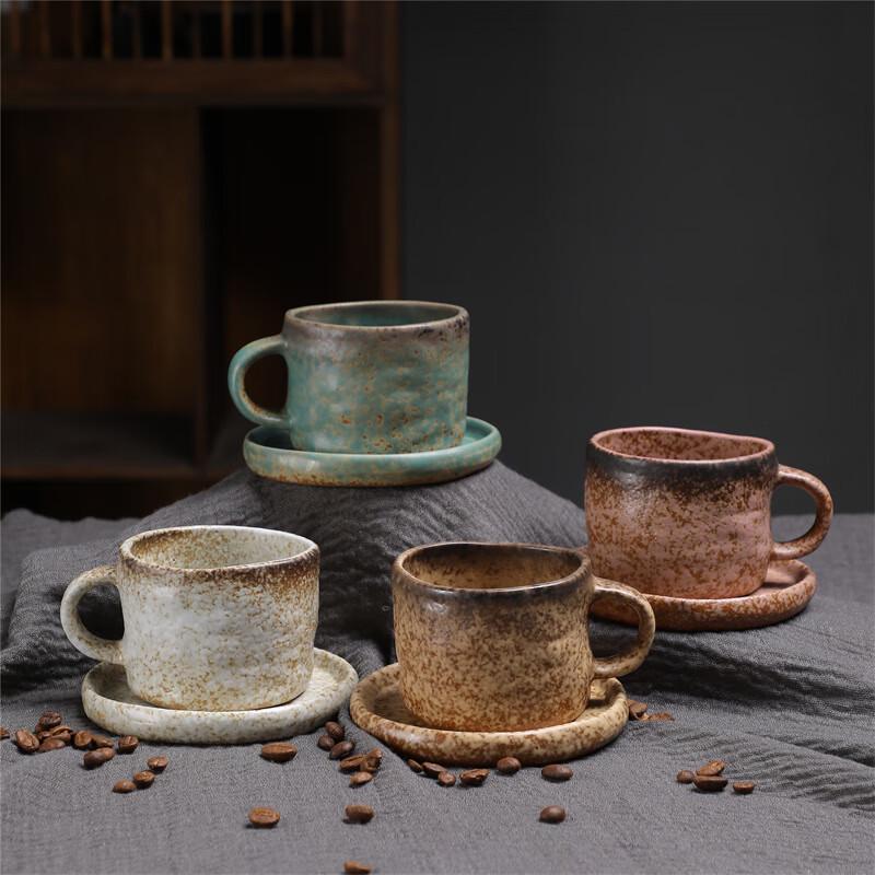 Shangqi Ceramic Hand-Pinch Espresso Cup & Saucer Set