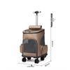 Foldable Dual-Use Cat & Pet Trolley Backpack - Large Capacity, Portable for Outdoor Use