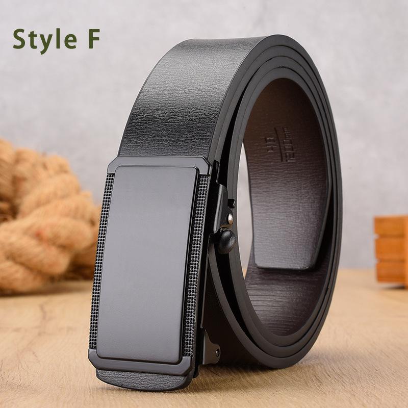 Belt Men'S Classic Automatic Buckle Men'S Belt Pu Belt Body Smooth Buckle Business Belt Men'S Belt