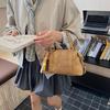 Women's Retro Boston Handbag - Autumn/Winter Fashion, Commuter-Friendly, Versatile Crossbody with Unique Design.