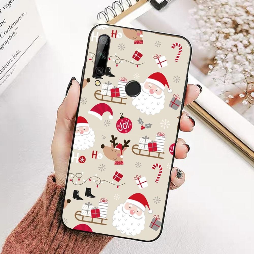 Christmas Cartoon New Year Phone Case For Huawei Honor 10 lite 9 20 7A pro 9X pro 30 pro 50 pro 60 pro 70 pro plus