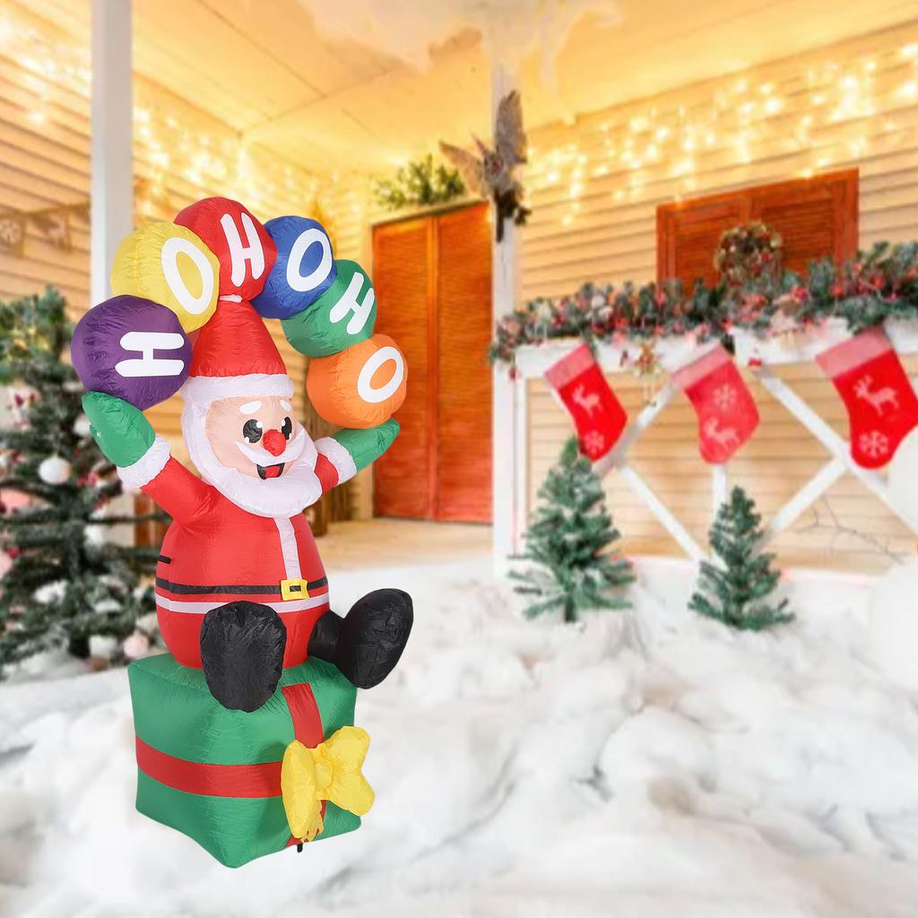 Christmas Decoration Inflatable Santa Claus With LED Light Outdoor IP44 Water Proof Xmas Yard Garden Decor Christmas Party Props