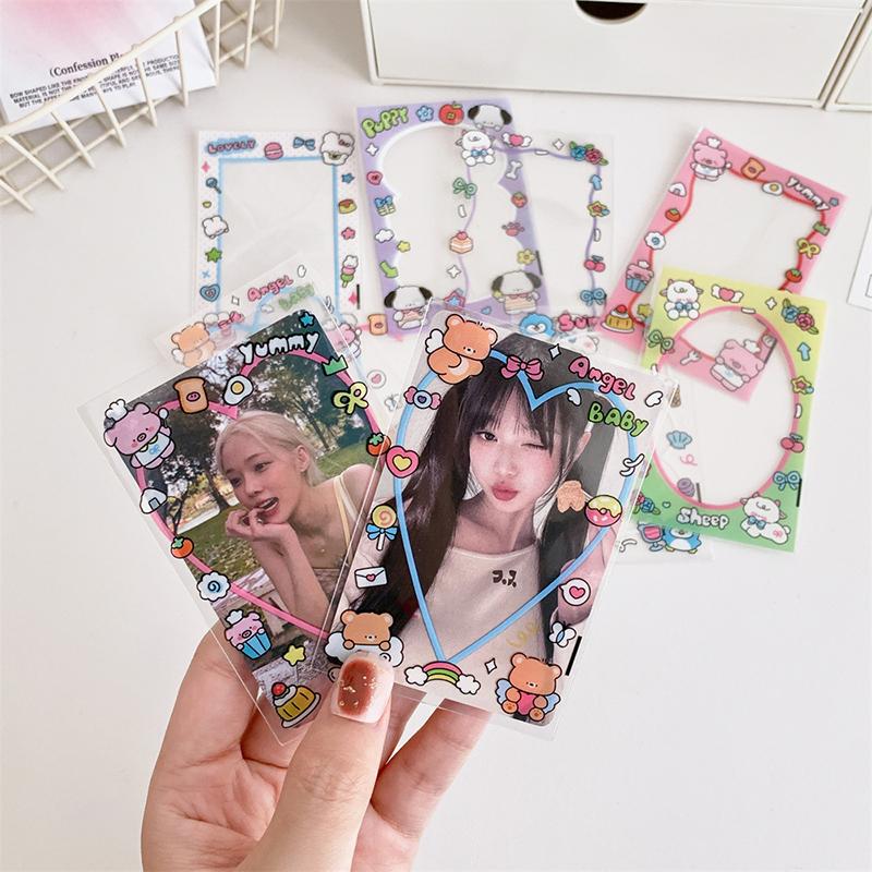 20 ks Kawaii Průhledné Kpop Obaly na karty 3palcové Pouzdro na karty Obaly na fotokarty Ochranný úložný sáček na fotografie idolů
