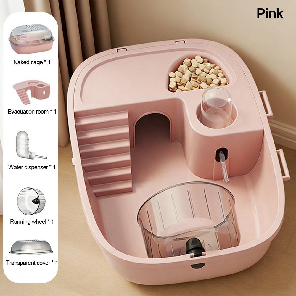 Convenient Large Space Hamster Cage Breathable Ventilation Small Animal Carrying Cage Easy Clean Sturdy Pet House