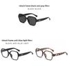 Vintage Leopard Frame Square Glasses With Blue Light Blocking For Fashionable Outdoor Wear