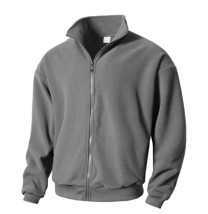 

Men s Long Sleeve Zipper Jacket Coats Solid Color Autumn Warm Sweatshirts Casual Baseball Jacket Outdoor Streetwear XXL сірий