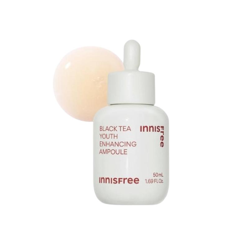Innisfree Black Tea Youth Enhancing Ampoule 50ml | Large Size Anti-Aging & Hydrating Korean Serum