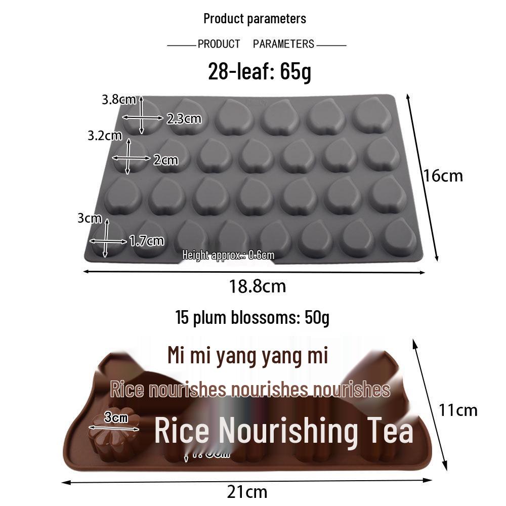 15-Cavity Lotus Flower Silicone Mold for Fondant, Chocolate, Cake, Cookie, Ice Cubes, and Epoxy