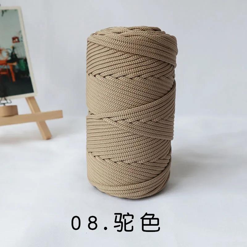 300g/4mm Polyester Nylon Mischgarn Große Rolle Runder Hohlfaden DIY Handgewebtes Wandteppich Dekorationsgarn Häkelstrang