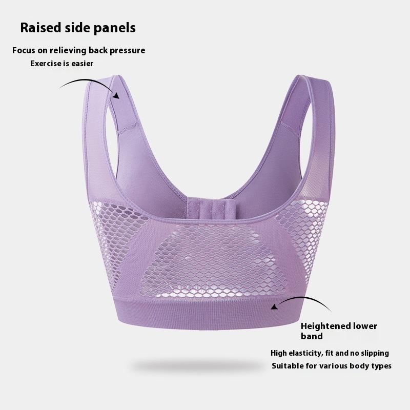 Damen-Sport-BH mit Schnalle vorne, bügellos, Push-Up-Unterwäsche, für Damen, zum Laufen, stoßfest, schöne Rückseite, Übergröße M-5XL