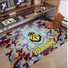 Personalized Crystal Velvet Carpet Burnley Football Pattern Non Slip Floor Rug