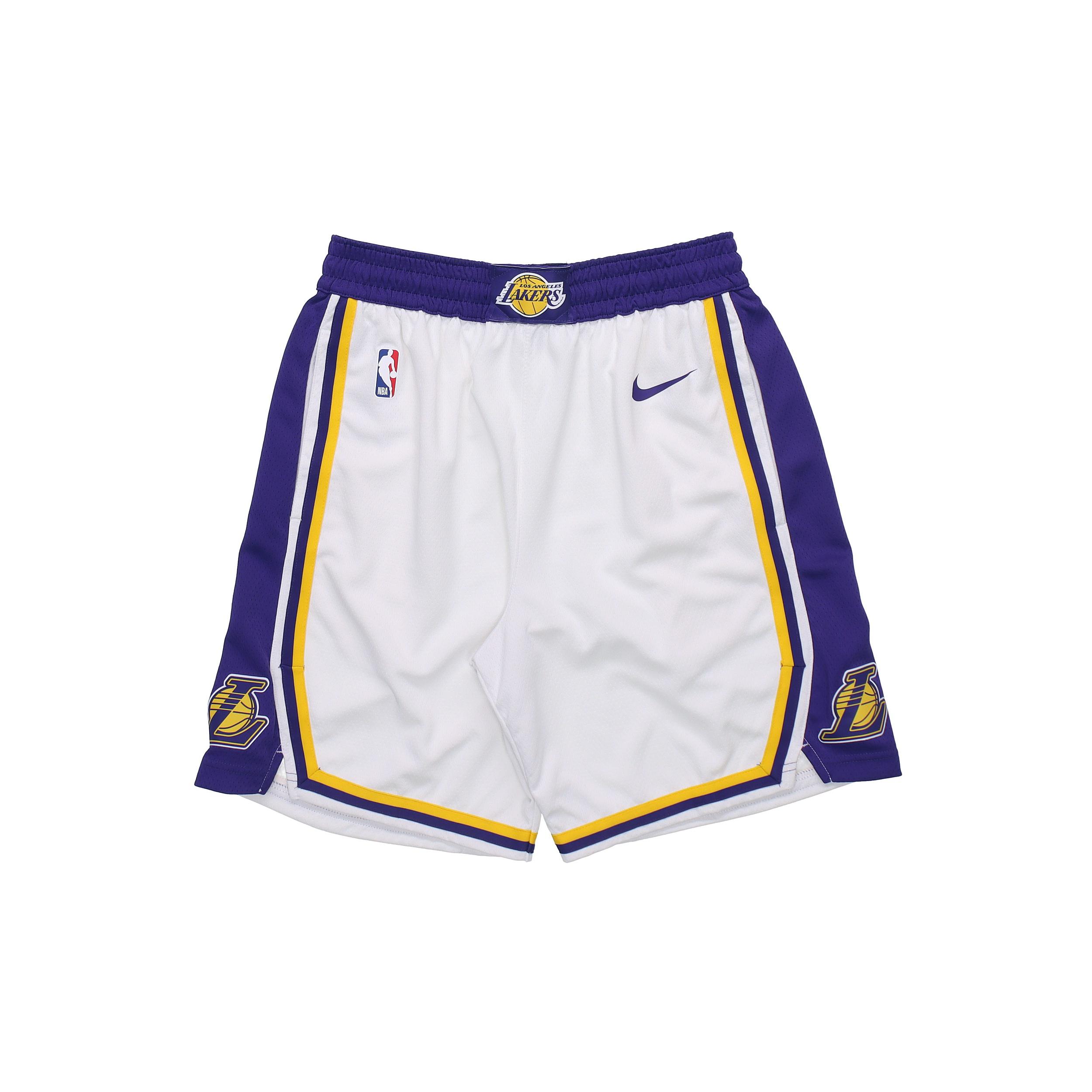 Nike Los Angeles Lakers Basketball Shorts Men s White AJ5616-100 XXL