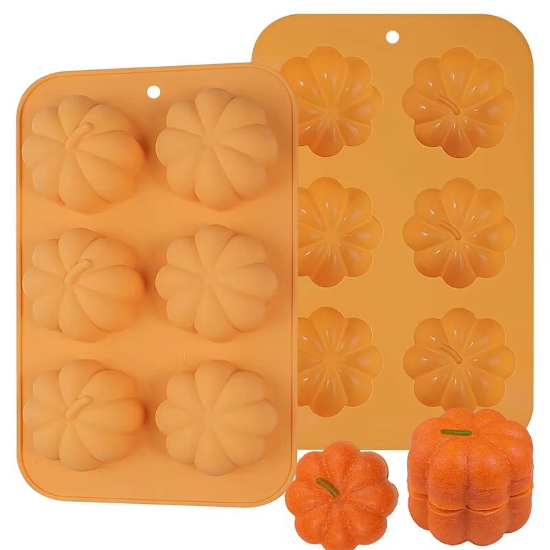 Big Pumpkin Cake Pan Silicone Mold Halloween Pumpkin Shaped Mold Thanksgiving Harvest Baking Cookie Candle Mold