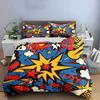 "Abstract Pop Art Decor Set" Bedding Set with 1 Duvet Cover 2 Pillowcases Single Double King Queen Gift