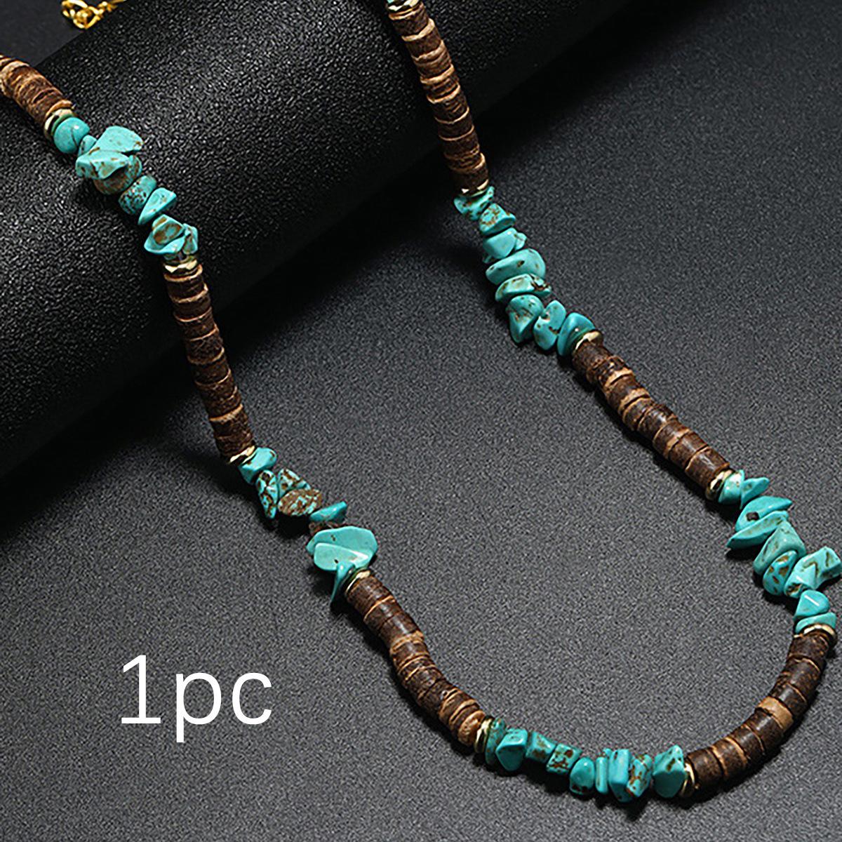 

Изысканное деревянное ожерелье из кокосовой скорлупы, унисекс, 20 дюймов, натуральные бусины тигрового глаза и оникса, колье, украшения, аксессуары для морского отдыха