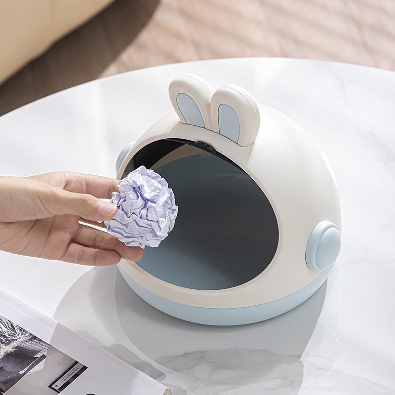 Multi-functional Dustproof Rabbit Storage Box for Keys, Ornaments, and Trash – Ideal for Entryways, Desktops, Living Rooms, and Offices