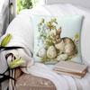 Easter Bunny Pillow Cover Eggs Holiday Cushion Cover Polyester Custom Pillow Case Cute Funny Pillowcases For Living Room Chair