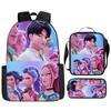 Student Schoolbag Three-Piece Girl Large-Capacity Middle School Student Backpack