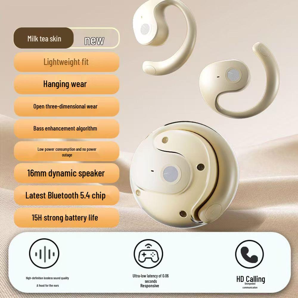 AI Translation Earphones - Coconut Ball OWS Bluetooth, Over-ear/In-ear, Sports, Long Battery Life.