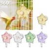 Mental Stimulation Parrots Toy Rotating Snacks Dispenser Flower Shape Design Durability Bird Cage Accessory