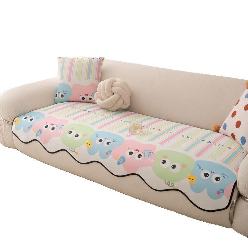 Summer New Special-Shaped Cartoon Cool Ice Silk Sofa Cushion One-Piece Cartoon Non-Slip And Anti-Cat Scratch Sofa Cushion