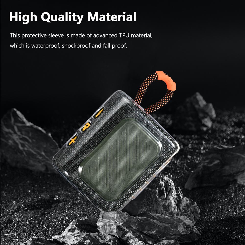 Carcasă Protectoare Impermeabilă Rezistentă la Șocuri Anti-cădere Protector Transparent din TPU Capac de Înlocuire Accesorii Boxă Portabil pentru JBL GO3