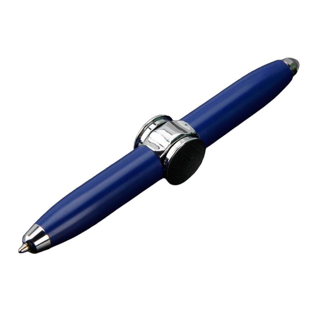 2Pcs Fidget Pen Spinner Pen with LED Light Metal Spinning Pen Ballpoint Pen Multifunctional Pen Anxiety Relief Pen