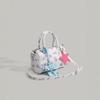 2025 New Niche Small Floral Handbag Boston Bag Cute Star Bow Accessories Women's Handbag