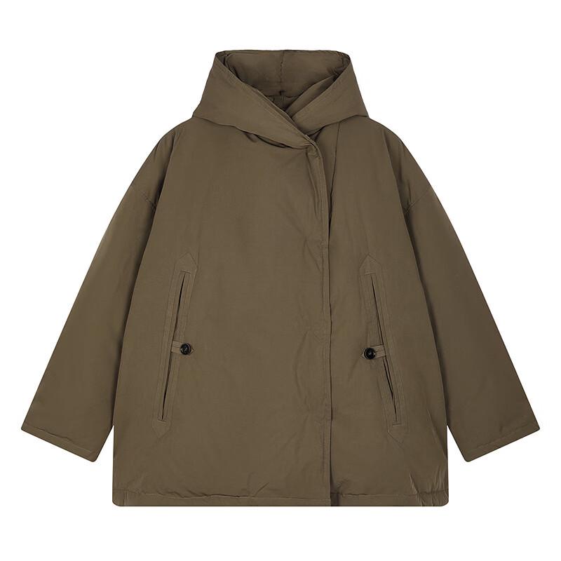 JNBY Women's Hooded Loose-Fit Duck Down Jacket