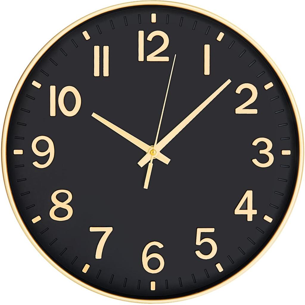 Nordic Silent Wall Clock Black
