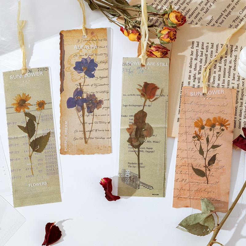 5Pcs PET Transparent Plant Leaf Bookmark Nature Botanical Leaves Book Marker for Reading Journal DIY Decor Supplies