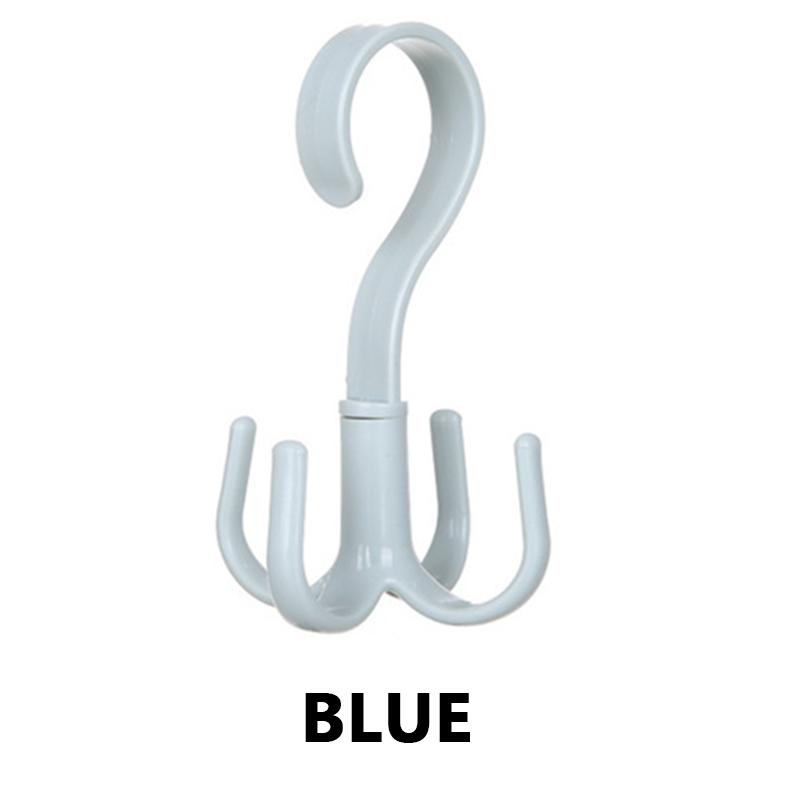 

Multi-Function Hooks with Four Claws, 360 Degrees Rotation, Dry and Wet, Dual Use Towel Hanger, Home Clothes, Shoes, Sundries синій